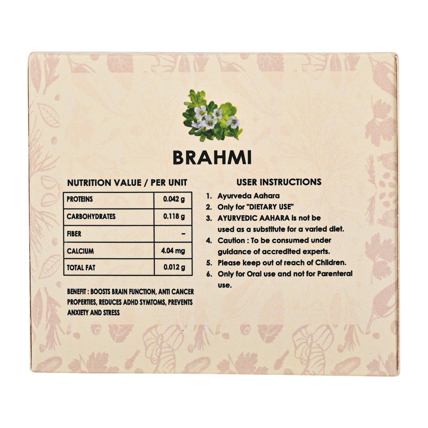 JatraWoods Brahmi – Ayurveda Brain Boost & Stress Relief | 30 Bags