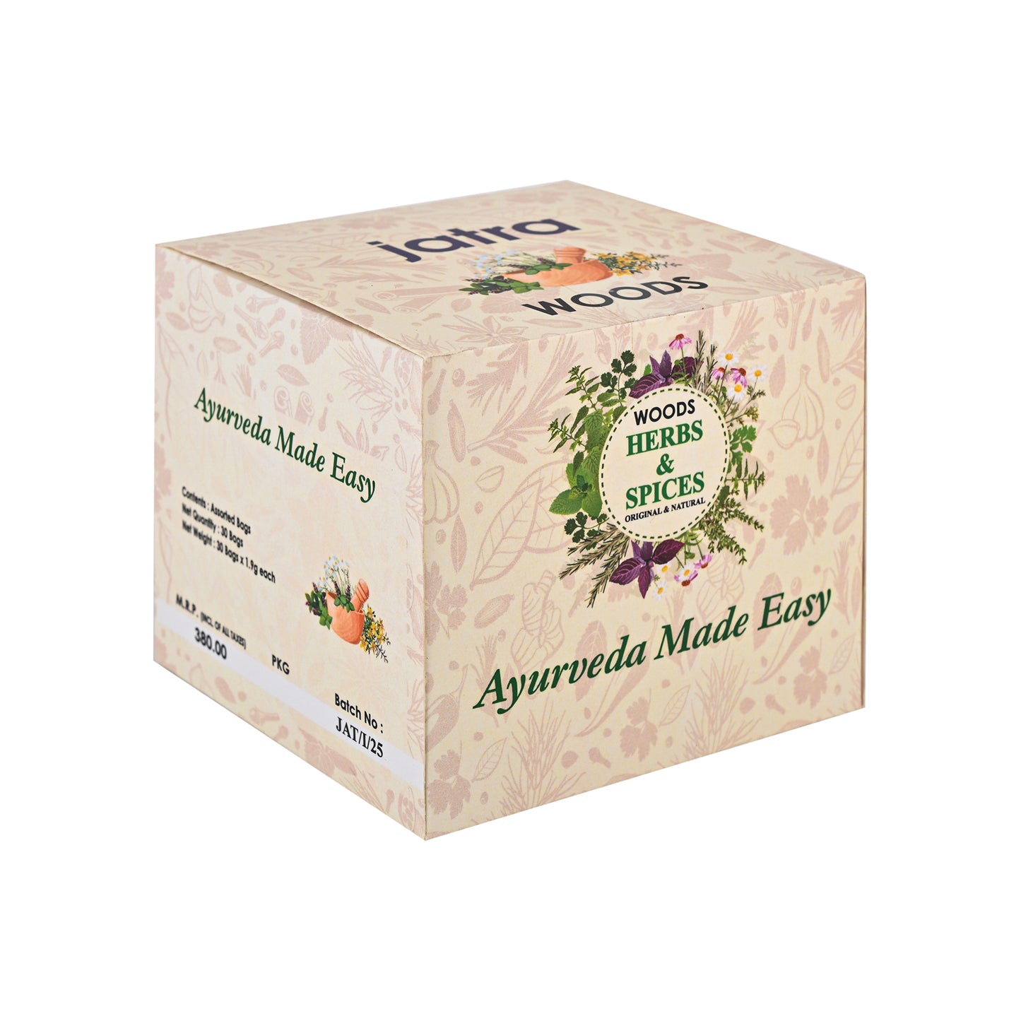 JatraWoods Ashwagandha - 100% Natural Ayurvedic Sleep, Stress Relief & Memory Booster | 30 Bags