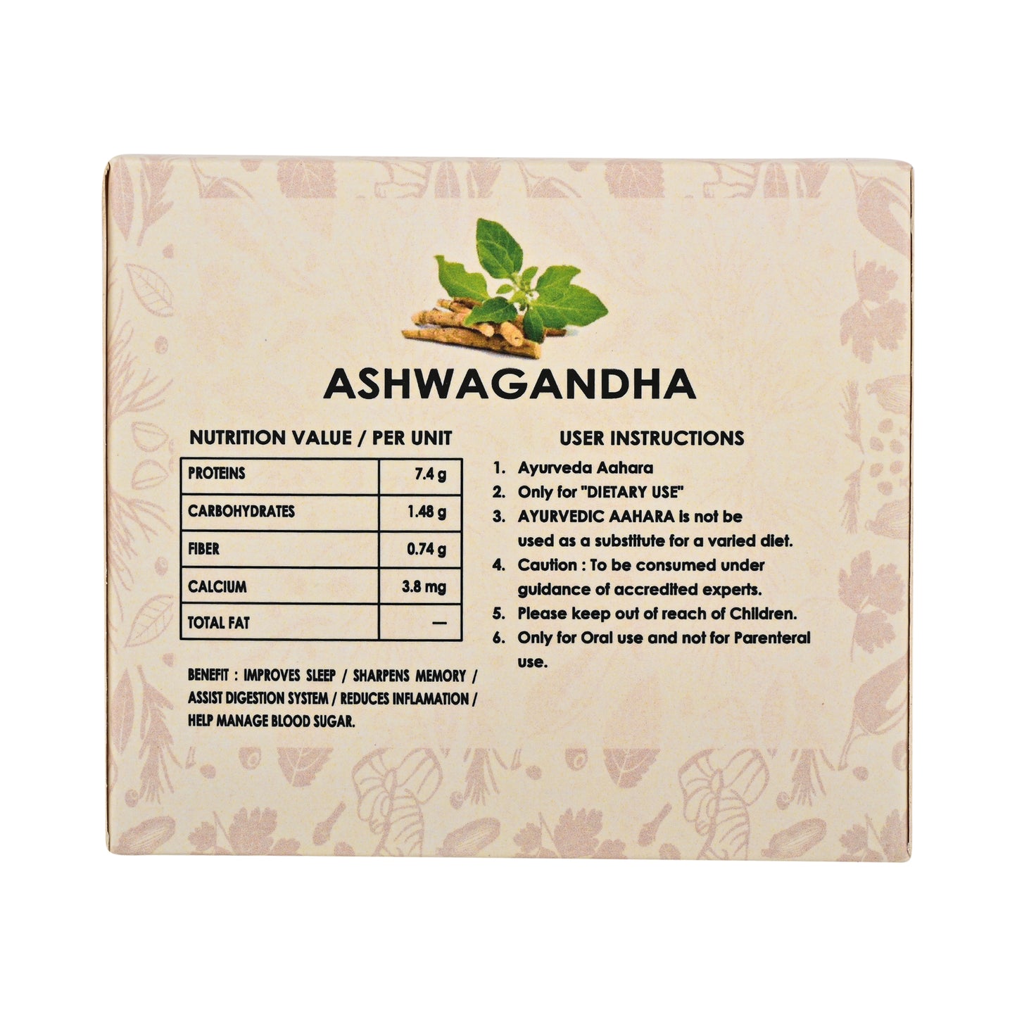 JatraWoods Ashwagandha - 100% Natural Ayurvedic Sleep, Stress Relief & Memory Booster | 30 Bags