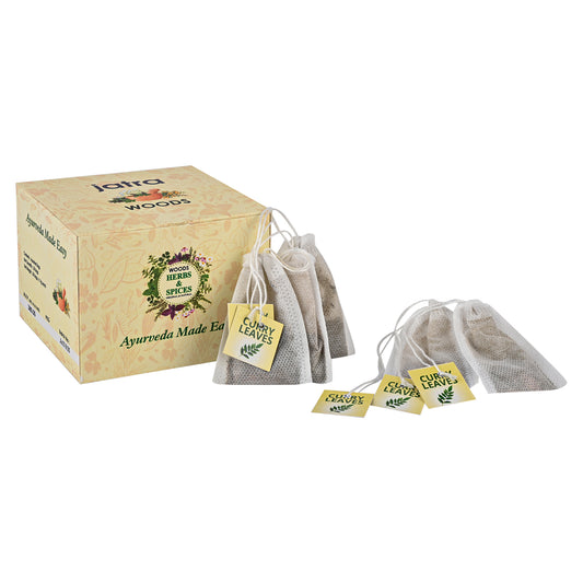 JatraWoods Curry Leaves – Ayurveda Liver Detox & Hair Growth | 30 Bags